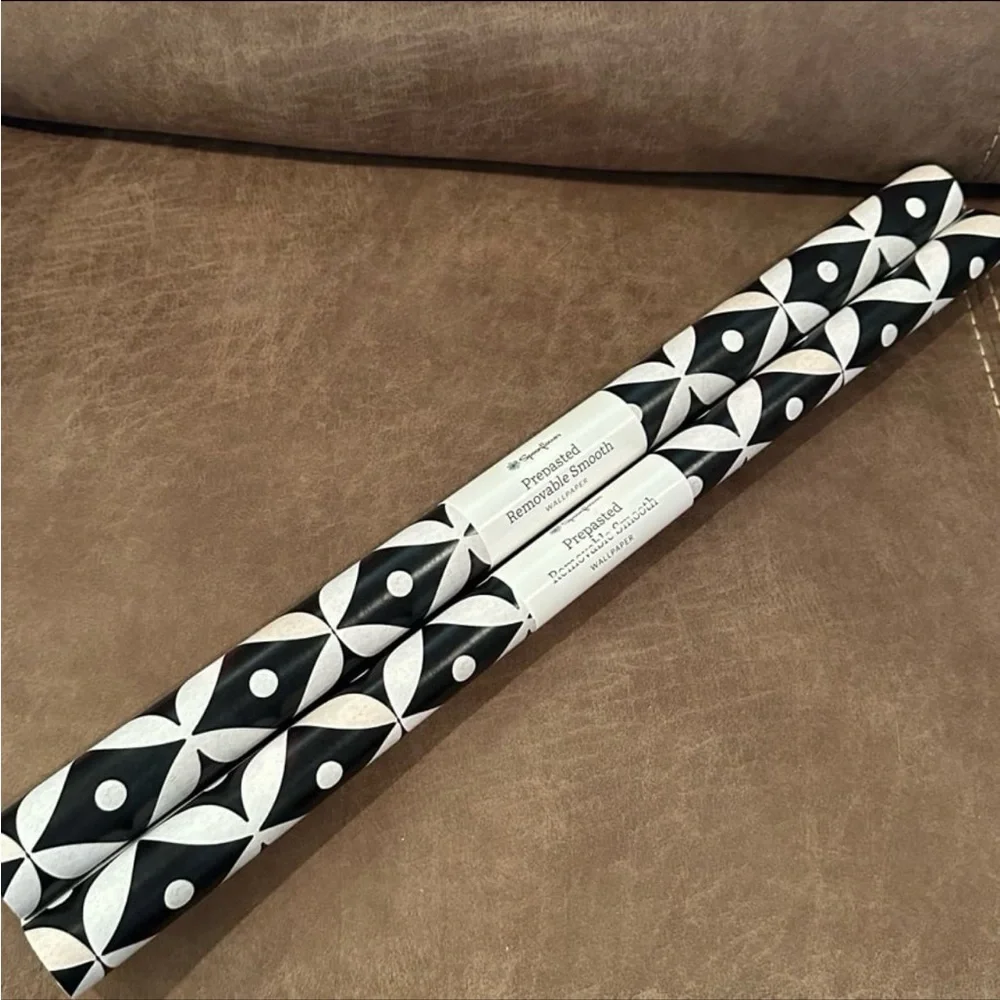 Black Moroccan Bone Inlay Tile Wallpaper